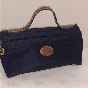 Small Longchamp Le Pliage travel makeup bag
